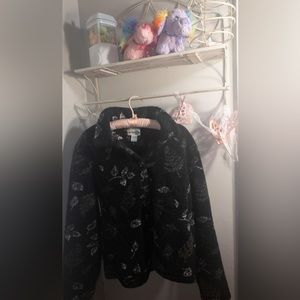 Vintage Paul Harris Design floral patterned fleece pullover